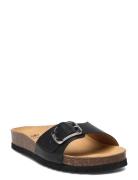 Sl Kathleen Leather Black Shoes Summer Shoes Sandals Flip Flops Black ...