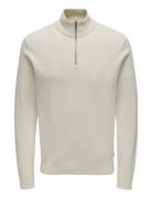 Onsphil Reg 12 Struc Half Zip Knit Noos Tops Knitwear Half Zip Jumpers...