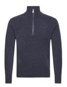 Slhrodney Ls High Neck Half Zip W Tops Knitwear Half Zip Jumpers Navy ...