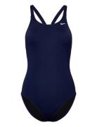 Nike W Fast Back Piece Solid Sport Swimsuits Navy NIKE SWIM