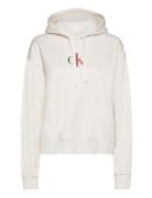 Gradient Ck Hoodie Tops Sweat-shirts & Hoodies Hoodies White Calvin Kl...