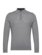 Kamber Tops Knitwear Long Sleeve Knitted Polos Grey Ted Baker London