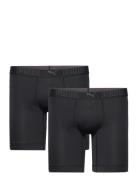 Puma Sport Microfiber Long Boxer 2P Sport Boxers Black PUMA