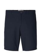 Slhregular-Karl Seersucker Shorts Bottoms Shorts Casual Blue Selected ...