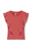 Kmgnella S/L Ruffle Top Jrs Tops T-shirts Sleeveless  Kids Only