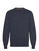 Asac_V Tops Knitwear V-necks Navy BOSS