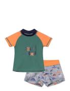 Baby T-Shirt Set S/S Swimwear Uv Clothing Uv Suits Multi/patterned Col...