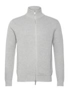 Slhdane Ls Knit Structure Full Zip Noos Tops Knitwear Full Zip Jumpers...