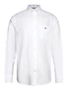 O1. Heather Oxford Check Reg Bd Tops Shirts Casual White GANT