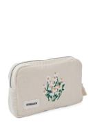 Embroidery Toiletry Bag Toalettveske Beige Humdakin