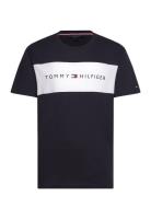 Ss T-Shirt Block Logo Tops T-shirts Short-sleeved Navy Tommy Hilfiger