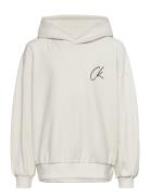 Ck Signage Comfort Hoodie Tops Sweat-shirts & Hoodies Hoodies White Ca...