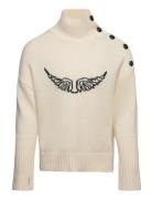 Polo Neck Sweater Or Jumper Tops Knitwear Pullovers Cream Zadig & Volt...