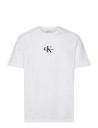 Monologo Tee Tops T-shirts Short-sleeved White Calvin Klein Jeans