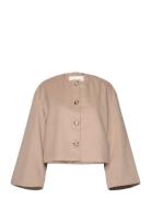 Vmlili Ls Short Jacket Vma Ulljakke Jakke Beige Vero Moda