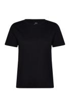 Short-Sleeved Cotton T-Shirt Tops T-shirts & Tops Short-sleeved Black ...