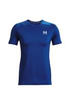 Ua Hg Armour Fitted Ss Sport T-shirts Short-sleeved Blue Under Armour