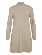 Vicomfy A-Line Rollneck Knit Dress/Pb/1 Dresses Knitted Dresses Beige ...