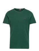 Essential Cotton Tee S/S Tops T-shirts Short-sleeved Green Tommy Hilfi...