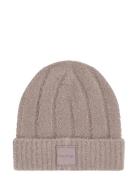 Modern Patch Chunky Beanie Accessories Headwear Beanies Beige Calvin K...