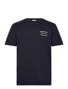 Small Graphic Pique Ss Tshirt Tops T-shirts Short-sleeved Navy GANT