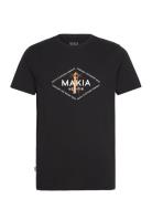 Seaside T-Shirt Tops T-shirts Short-sleeved Black Makia