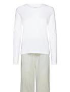 L/S Sleep Set Pyjamas White Calvin Klein