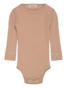 Plain Body Ls Bodies Long-sleeved Beige MarMar Copenhagen