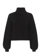 Mebagz Short Pullover Tops Knitwear Turtleneck Black Gestuz