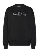 Embroidered Nyc Relaxed Cn Tops Sweat-shirts & Hoodies Sweat-shirts Bl...