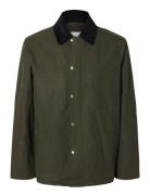 Slhwalter Waxed Cotton Jkt Noos Tynn Jakke Khaki Green Selected Homme