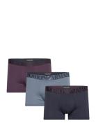 Men's Knit 3-Pack Trunk Boksershorts Blue Emporio Armani