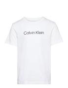 Inst. Logo Ss T-Shirt Tops T-shirts Short-sleeved White Calvin Klein