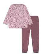 Nmfnightset Mauve Flower Noos Pyjamas Sett Purple Name It