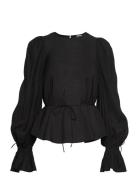 Thelma Blouse Tops Blouses Long-sleeved Black Twist & Tango