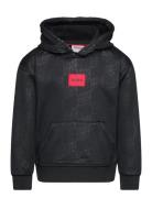 Hooded Sweatshirt Tops Sweat-shirts & Hoodies Hoodies Black Hugo Kids