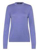 Cotton Modal-Ls Sweater Tops Knitwear Jumpers Blue Lauren Ralph Lauren