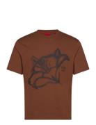 Dablumo Tops T-shirts Short-sleeved Brown HUGO