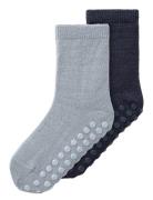 Nmmwak Wo/Bl 2P Sock W/Non Skid Sokker Strømper Navy Name It