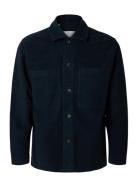 Slh-Bent Moleskin Overshirt Ls Tops Overshirts Navy Selected Homme