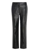 Crocobbdagga Pants Bottoms Trousers Leather Leggings-Bukser Black Bruu...