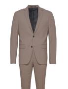 Plain Mens Suit - Normal Lenght Dress Beige Lindbergh