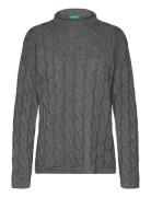 Turtle Neck Sw. L/S Tops Knitwear Jumpers Grey United Colors Of Benett...