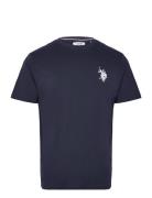 Kaleb Rel Sj Uspa M Tee Tops T-shirts Short-sleeved Navy U.S. Polo Ass...