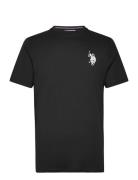 Kaleb Rel Sj Uspa M Tee Tops T-shirts Short-sleeved Black U.S. Polo As...