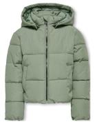 Kogdolly Short Puffer Jacket Otw Noos Fôret Jakke Green Kids Only