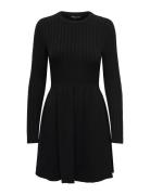 Onlfia Ls Cable Dress Knt Noos Kort Kjole Black ONLY