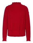 Elyssapw Pu Tops Knitwear Jumpers Red Part Two
