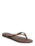 Hav. Slim Shoes Summer Shoes Sandals Flip Flops Brown Havaianas