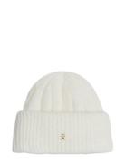 Th Timeless Beanie Accessories Headwear Beanies White Tommy Hilfiger